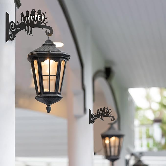 8-Pack Metal Hanging Planters for Outdoor Plants - Heavy Duty Anti Rust 4 Flower Pot Holder with 4 Bird Patterned Plant Hanger – Aesthetic Hanging Plant Holder for an Instant Indoor and Outdoor Decor