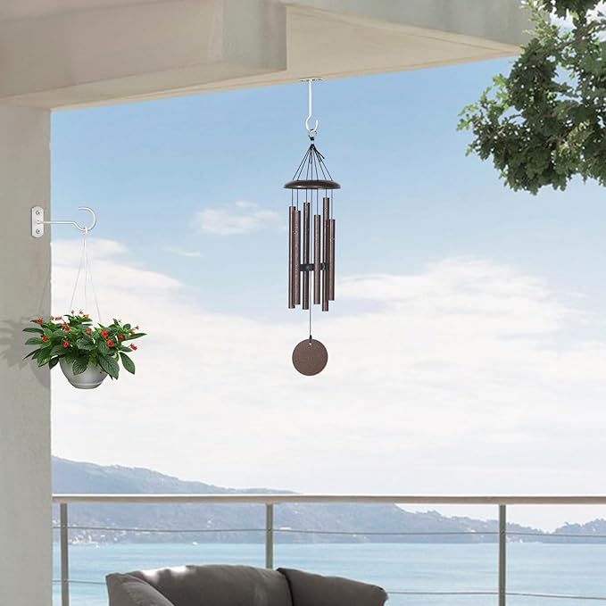 Hanging Plant Bracket 6inch 4Pack Metal Plant Hook Shepherds Hook Decorative Wall Plant Hanger for Hanging Lanterns Bird Feeder Flower Basket Home Decor Indoor & Outdoor White