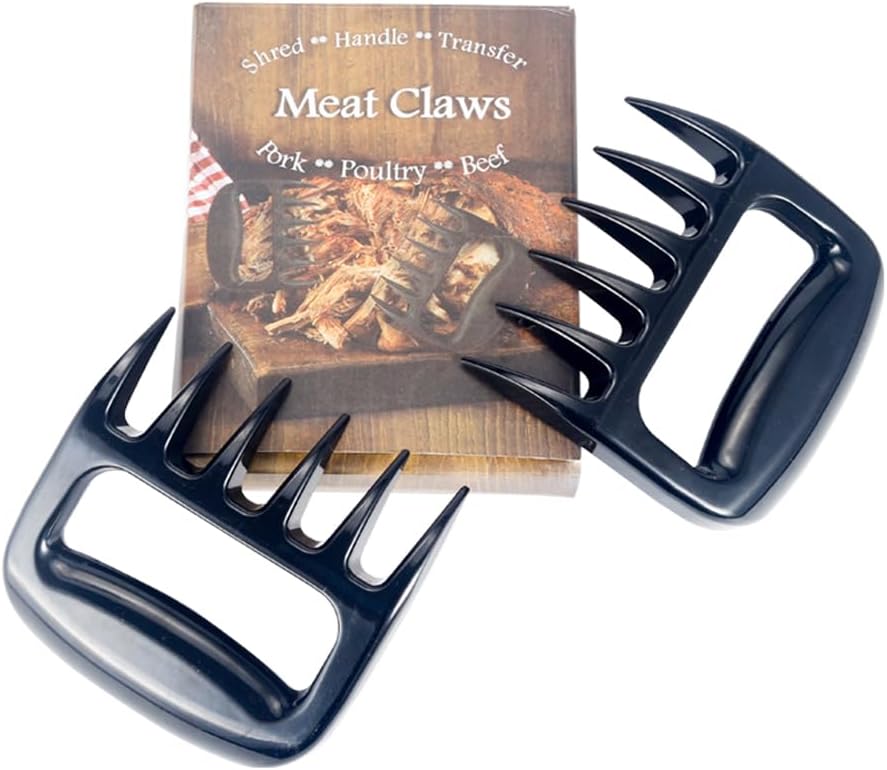 Original Meat Shredder Claws for BBQ – Heat-Resistant Nylon, Ultra-Sharp Blades, Easily Shred, Lift & Handle Pulled Chicken, Beef – Heavy-Duty Barbecue Tool – Black