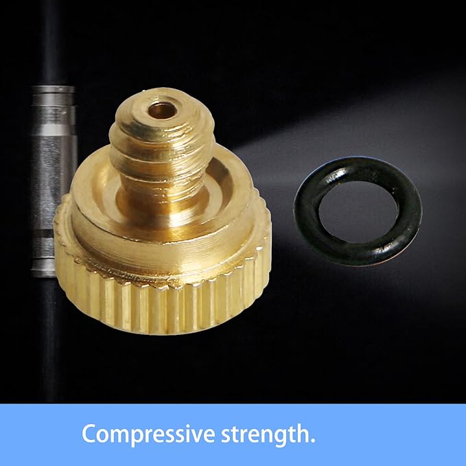 Aopin G 3/16 Brass Misting Nozzles 0.3mm / 0.011" Orifice Atomizing Mister Sprayer Nozzle Suitable For Outdoor Cooling,Garden Irrigation,Fountain, Crop Nutrient Injection, Greenhouse 8 Pcs