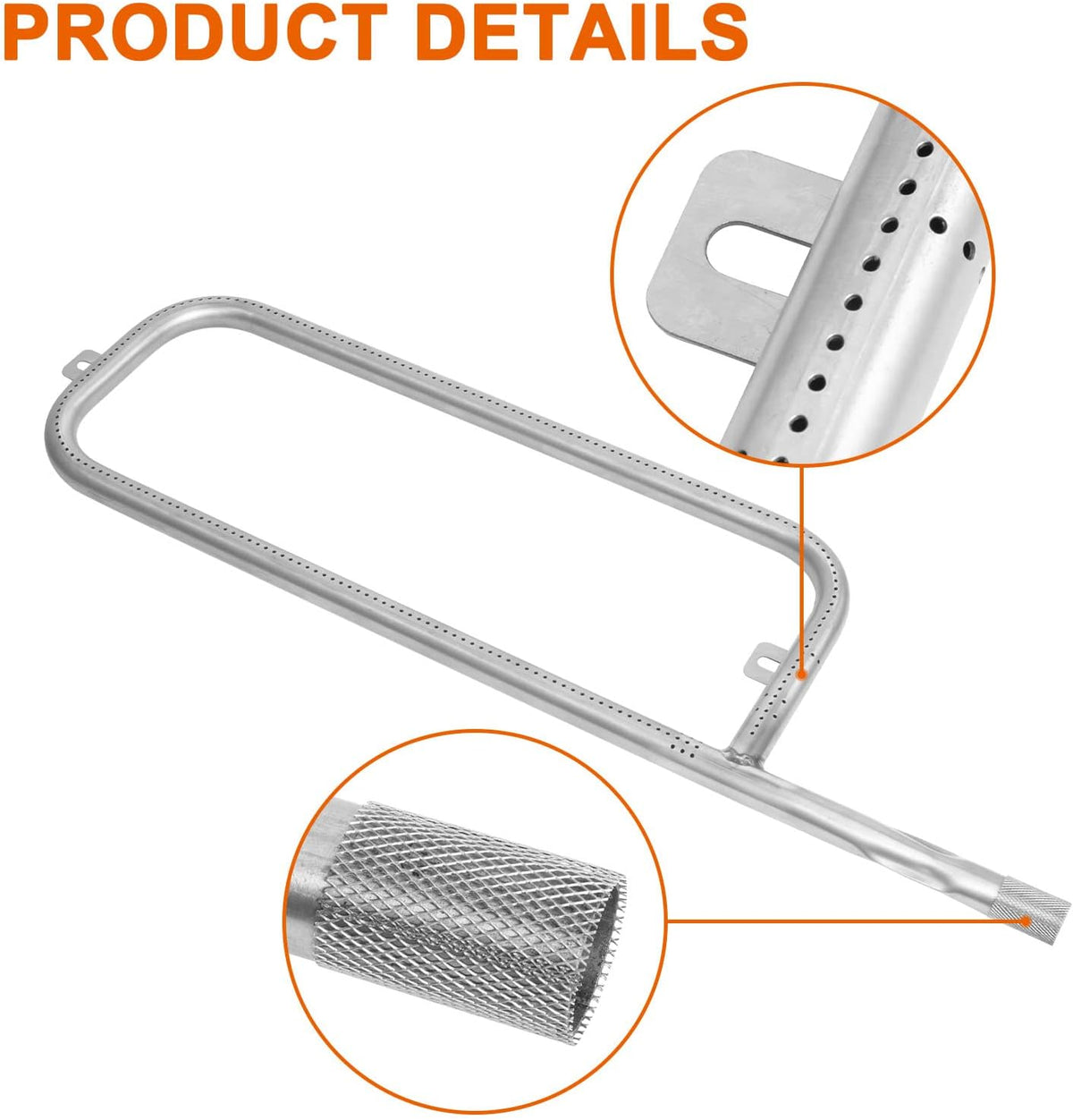 DELSbbq Burner Tube Kit for Weber Traveler Portable Gas Grill, Grill Burner with Ignitor Kit Replacement Part for Weber Traveler Portable Gas Grill 9010001, 19001, 80463