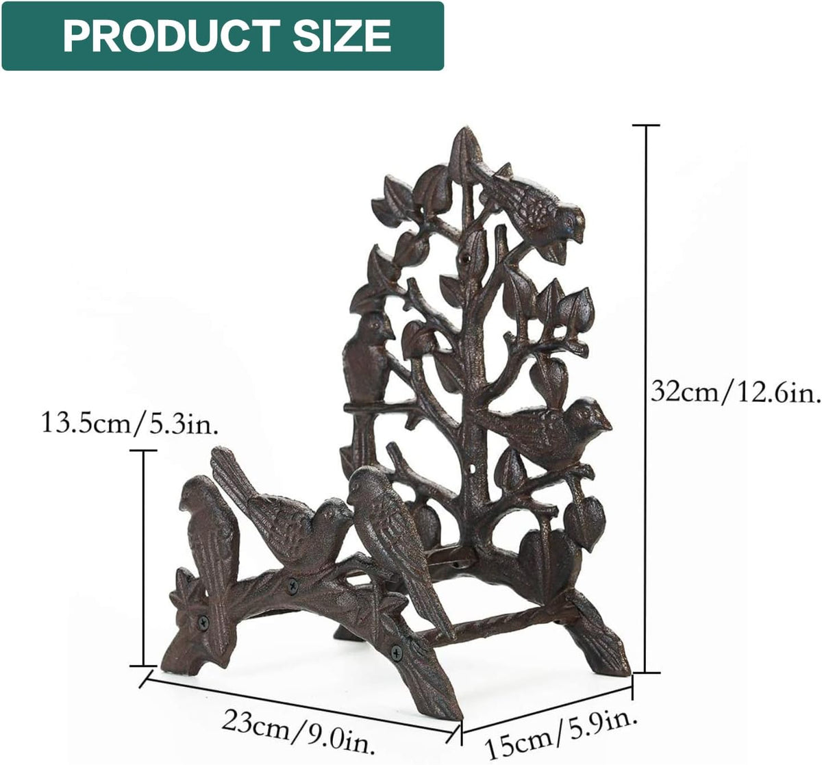 Sungmor Heavy Duty Cast Iron Hose Holder,Garden & Yard Decorative Birds Wall Mounted Hose Butler,Water Pipe Holds,Rack,Hanger,Antique Wall Decorations