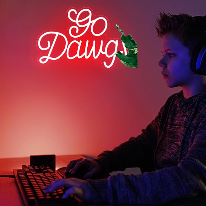 American Football Neon Sign Football Led Neon Light University Fans Rugby Game Neon LED Sign Red Letters Neon Light Up Sign for Bedroom Game Room Man Cave Party Decor Football Fans Gifts