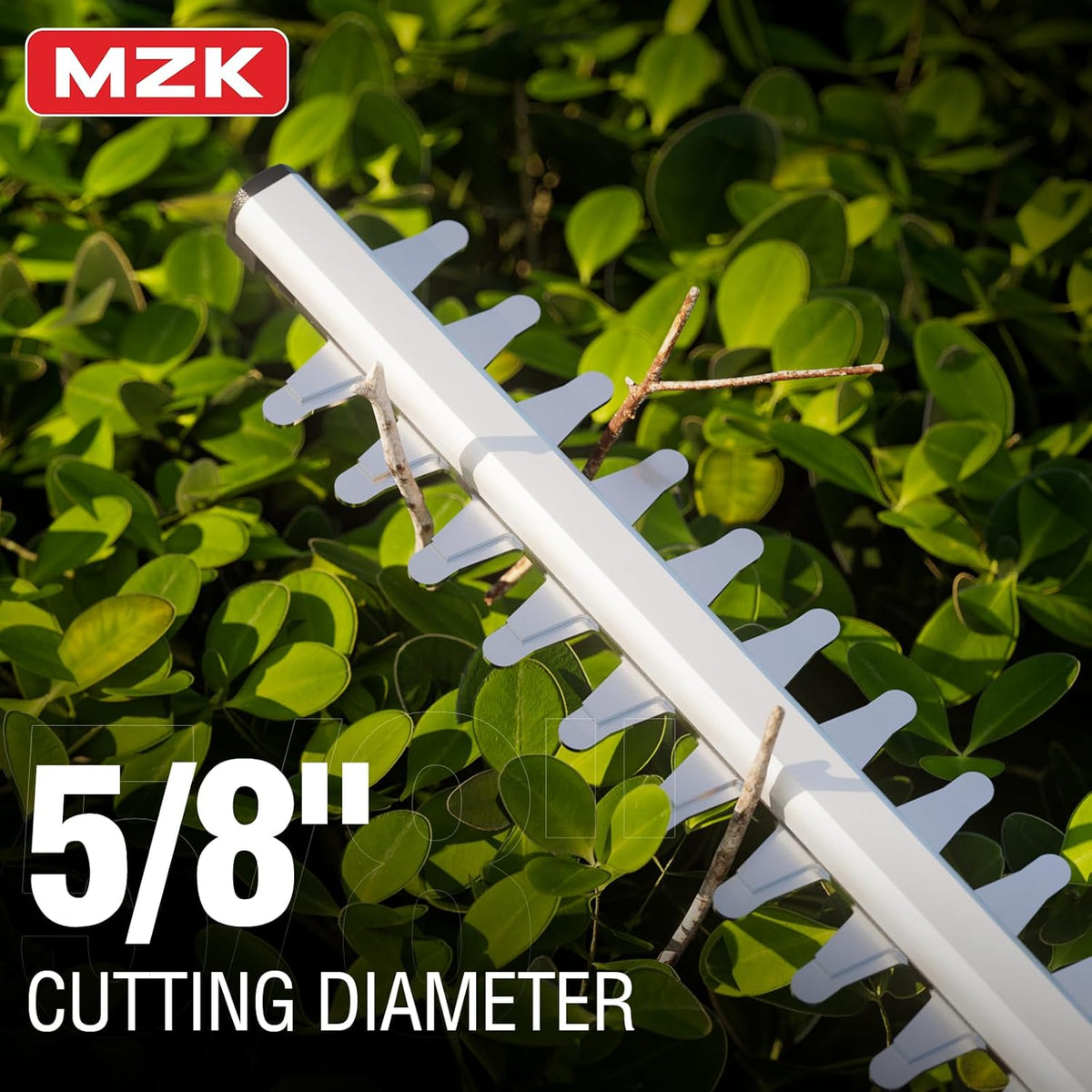 MZK 22'' Cordless Hedge Trimmer, 20V Bush Trimmer, Handheld Hedge Cutter, Grass Shrub Trimmer, Lightweight & Compact Trimmer(Battery & Charger Included)