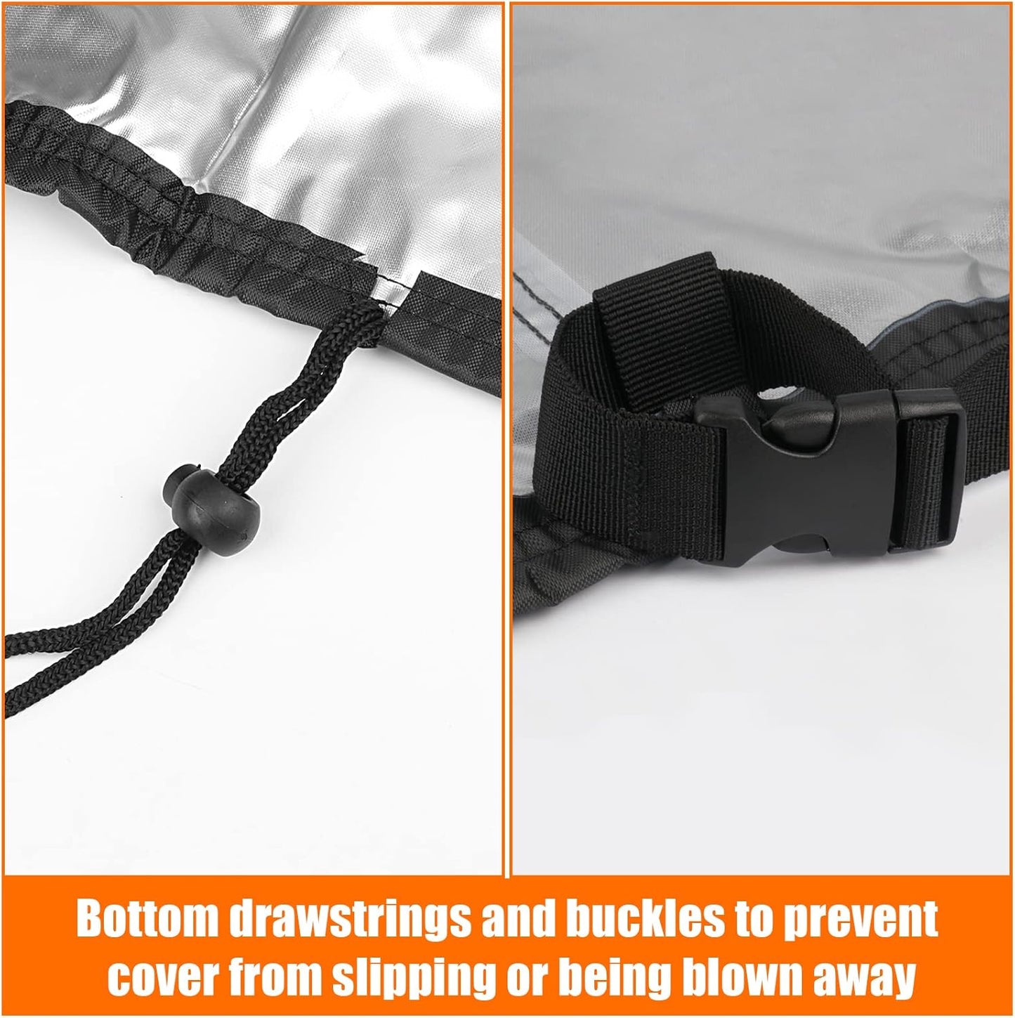 2 Burner Gas Grill Cover 32 Inch, Waterproof Cover for Char-Broil 463673519 Gas Grill, Protective Outdoor Grill Cover for Weber Nexgrill with Collapsed Side Tables