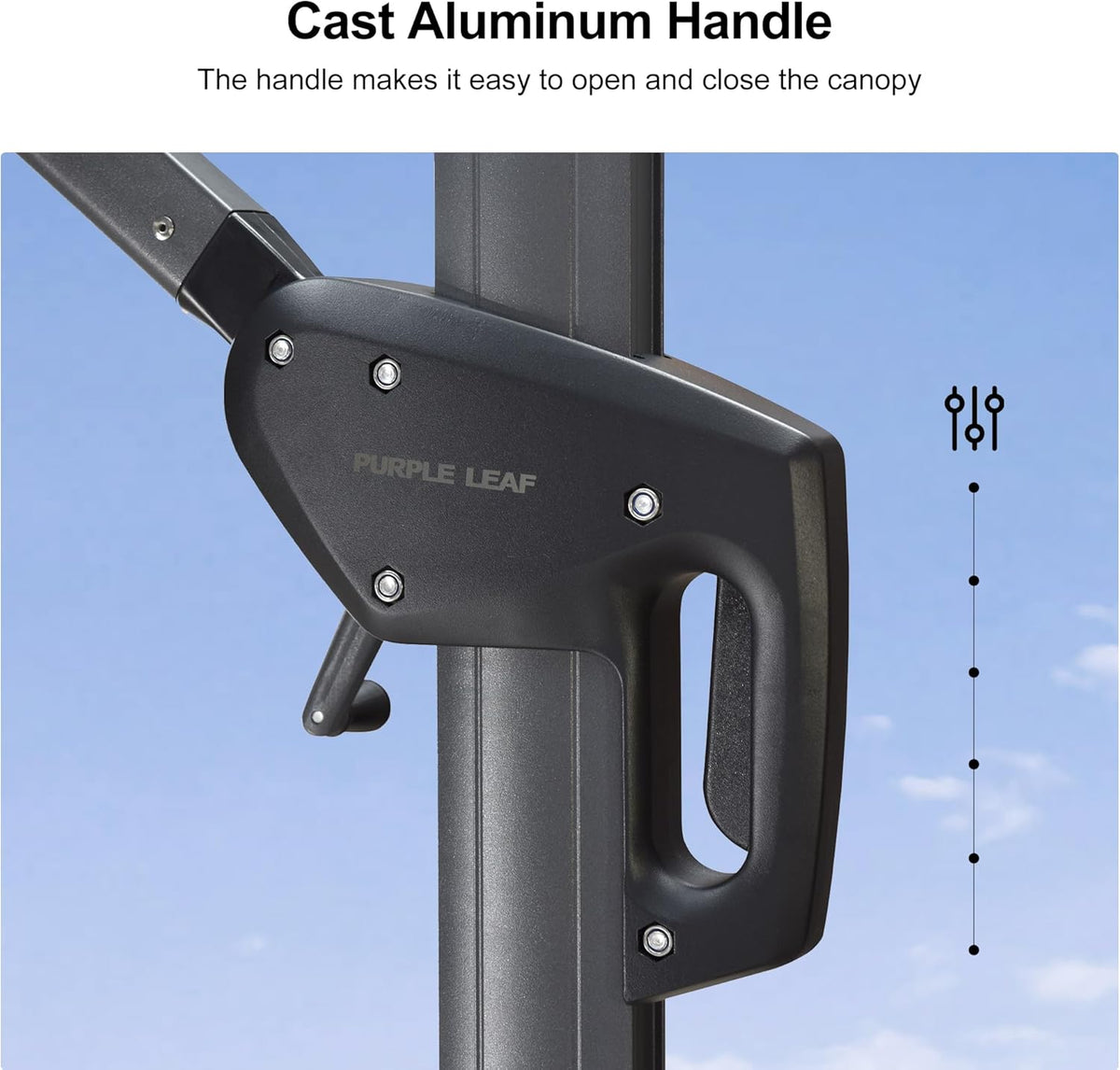 PURPLE LEAF 9 Feet Patio Umbrella Outdoor Cantilever Square Umbrella Aluminum Offset Umbrella with 360-degree Rotation for Garden Deck Pool Patio, Light Grey