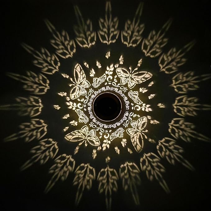 Butterfly Solar Lanterns Outdoor Hanging Waterproof Butterfly Garden Decor Christmas Gifts for Women Mom Grandma Metal Solar Lights Decoration Outside for Yard, Patio,Pathway Landscape