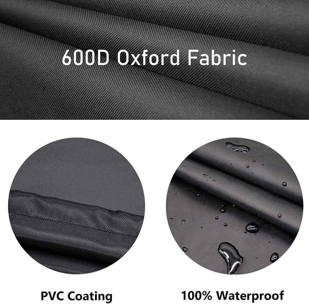 Tabletop Grill Cover for Pit Boss 75275 & PB336GS, Cuisinart CGG-306 Covers 24 Inch Table Top Most 2-Burner Portable Heavy Duty Waterproof Black WC003 24L*18W*13H inch (Black)