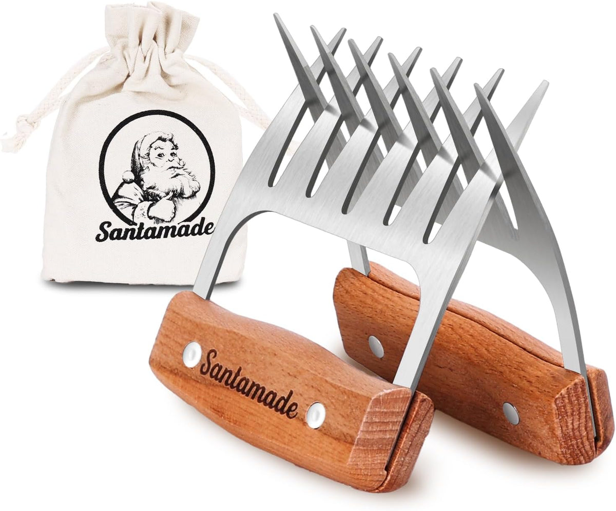 Meat Shredder Claws - Stainless Steel Meat Claws for Pulled Pork, Shredded Chicken, Bear Claws for Shredding Meat, Grill, BBQ Smoker Accessories, Grilling Gifts, Stocking Stuffers for Men