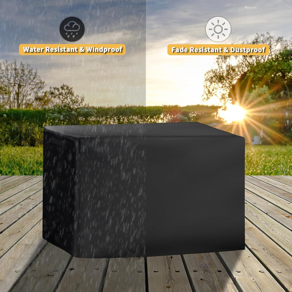 Pellet Grill Cover for ASMOKE AS350 Portable Smoker, Heavy-Duty 600D Pellet Smoker Cover for ASMOKE Portable Pellet Grill
