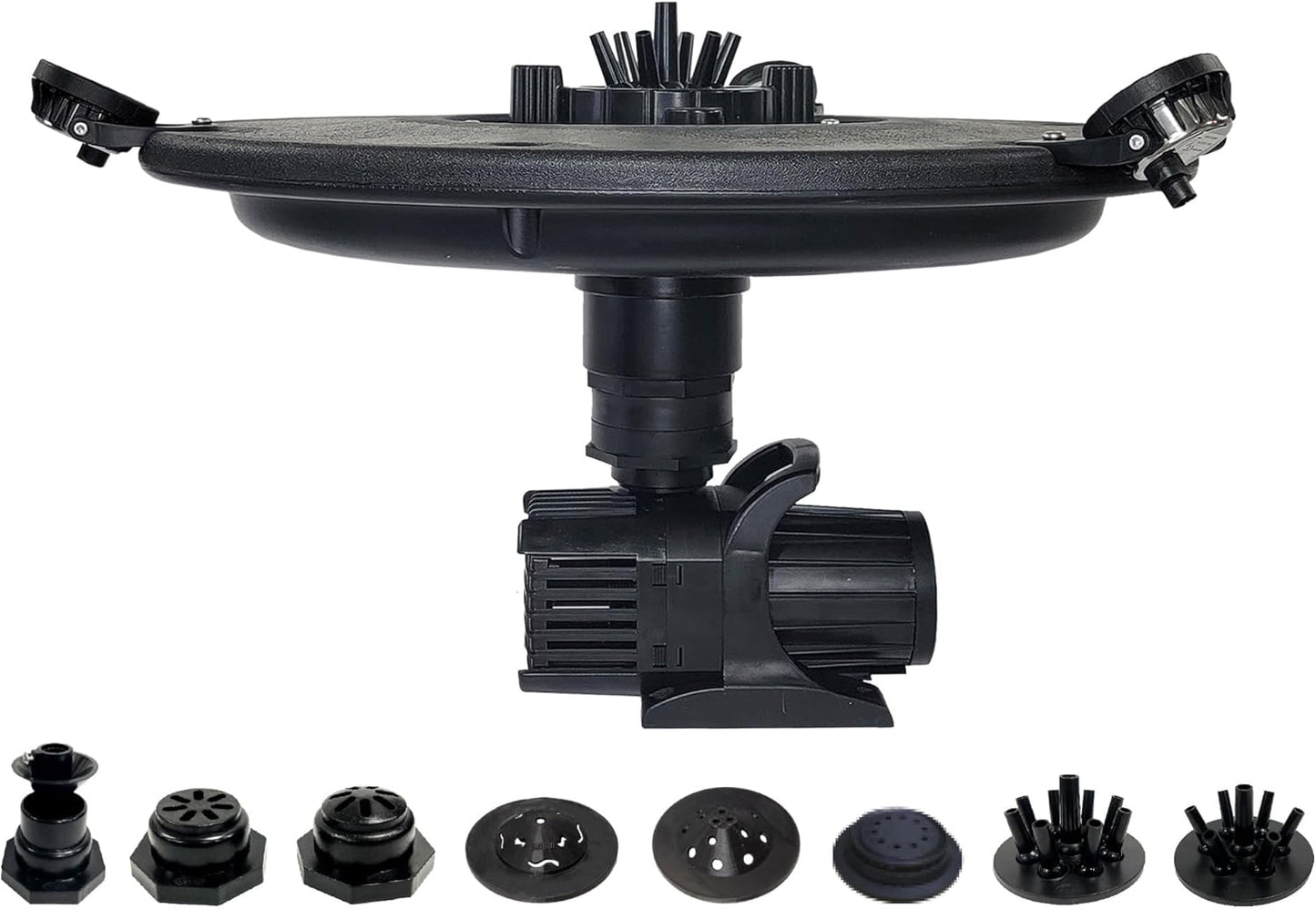 HALF OFF PONDS Floating Fountain – 3/4 HP Pond Aerator, 100' Cord – 8,000 GPH Water Pump – 11 Spray Patterns - White LED Lights - for Ponds, Lakes & Water Gardens