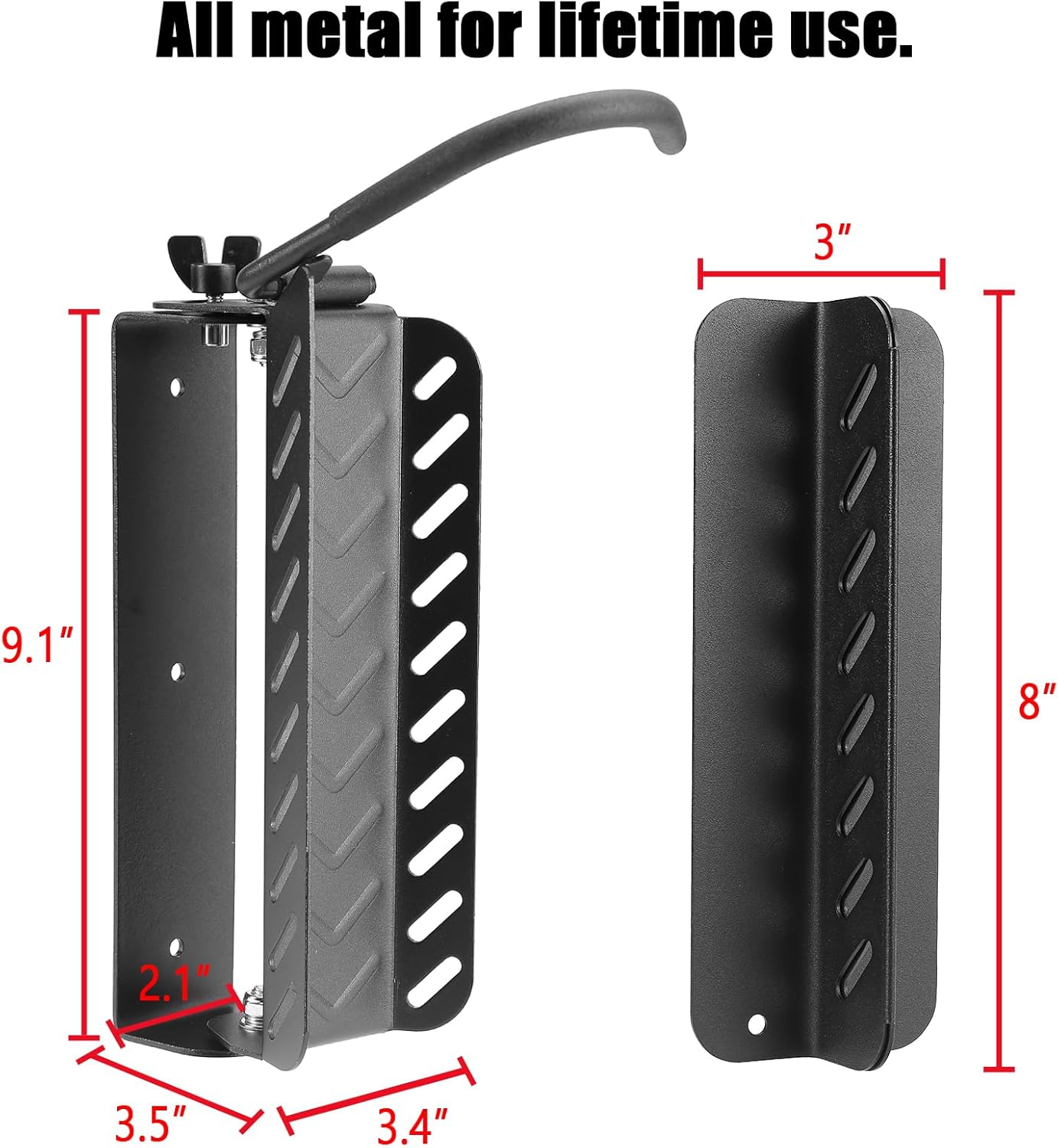 All Metal Bike Wall Mount Vertical, Swivel Bike Hangers For Garage, Bike Rack Garage Wall, Bicycle Hooks, Garden Indoor Outdoor Storage, All Metal (1Pack)