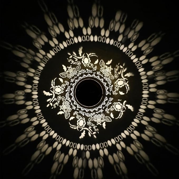 2Pack Bee Solar Lanterns Outdoor Hanging Waterproof Lanterns Garden Decor Christmas Gifts for Women Mom Grandma Metal Solar Lights Decoration Outside for Yard, Patio,Pathway Landscape