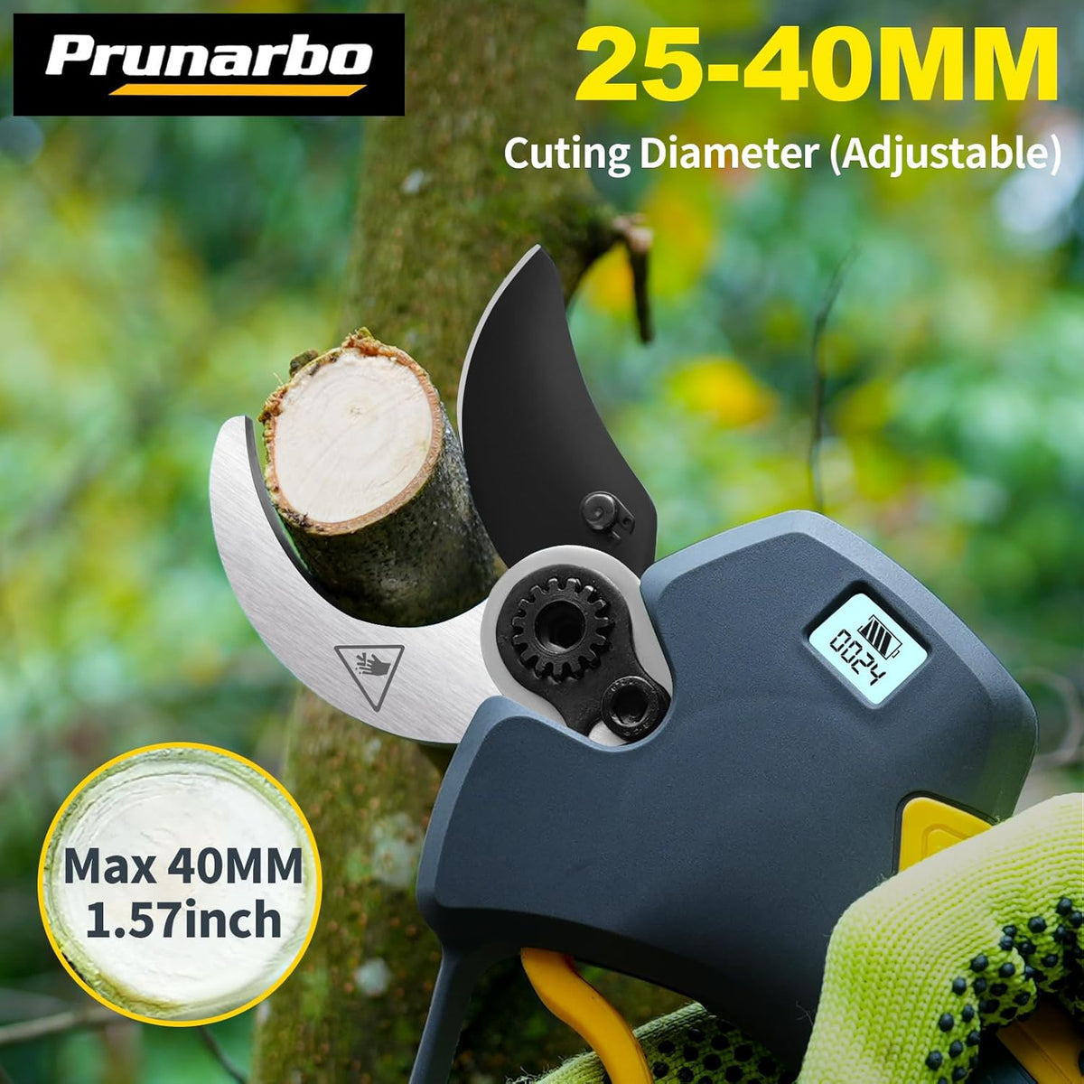 Electric Pruning Shears 40mm Compatible with Makita 18V Battery, Cordless Pruners for Gardening Heavy Duty Professional Electric Branch Cutter Tree Scissor 0.8''-1.6'' Adjustable Cutting(Only Body)