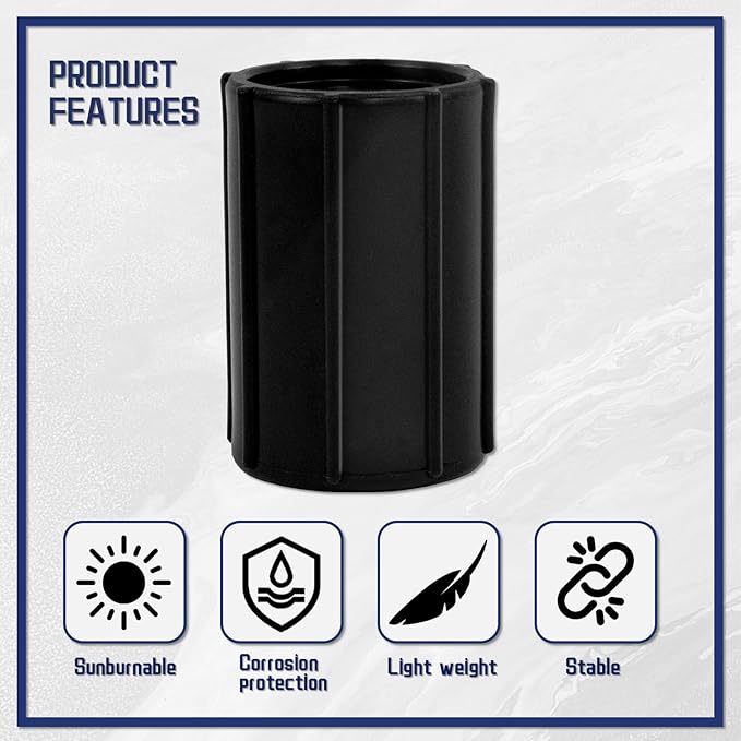 12 Pcs 1/2 Inch Female Threaded PVC Fitting Black PVC Female Adapter Pipe Fittings Drip Irrigation System for Irrigation Pipes Riser Extension (Black)