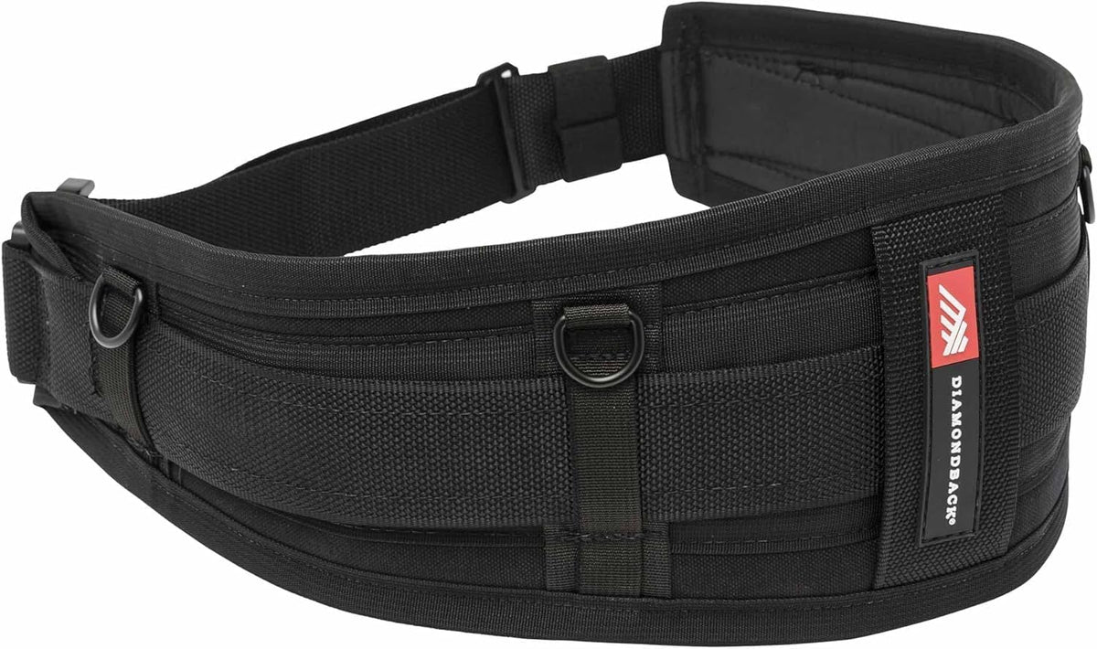 Diamondback 6" Padded Tool Belt - Men & Women - Framer, Carpenter, Ironworker - Black