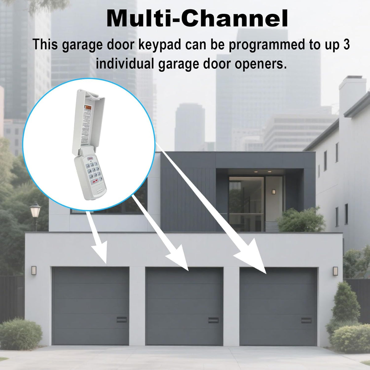 for Genie Garage Door Opener Keypad Compatible with All Genie Intellicode Overhead Door Codedodger and Dip Switch Garage Door Opener Wireless Keypad Keyless Entry Replace for 1995-Current 315/390MHZ