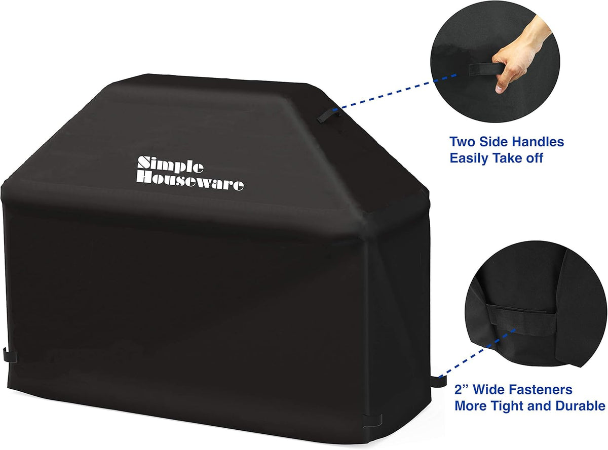 Simple Houseware 72 in. Waterproof Heavy Duty Gas BBQ Grill Cover, Weather-Resistant Polyester