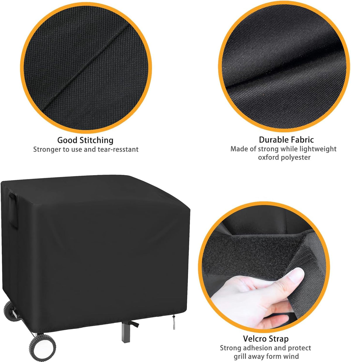 Flat Top Grill Cover for Royal Gourmet 2 Burner Griddle GB2000, 38 Inch Waterproof Cover for Outdoor Grill, 38 x 24 x 33.8 Inch for Outdoor Barbeque Grill