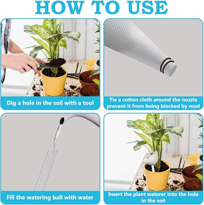 12PCS Plant Watering Globes, Bird Shaped Watering Bulbs for Outdoor Plants, Automatic Self Watering Spikes Plant Watering Bulbs for Indoor Outdoor Plants, Gifts for Plant Lovers