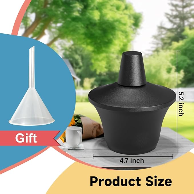 6-Pack Citronella Tabletop Torches, 14.5 oz Table Top Torches for Outdoor, Metal Oil Burner Candles, Garden Torches with Fiberglass Wick for Yard, Patio, Deck, Garden, Party, Landscape