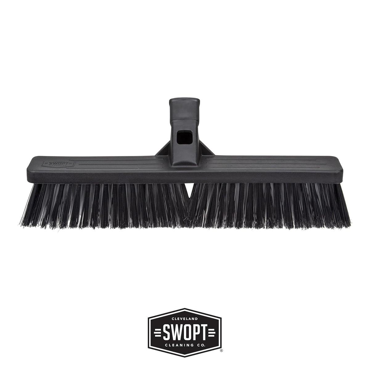 SWOPT 18” Standard Multi-Surface Push Broom Head — Indoor and Outdoor Push Broom — Cleaning Head Interchangeable with All SWOPT Cleaning Products for More Efficient Cleaning and Storage