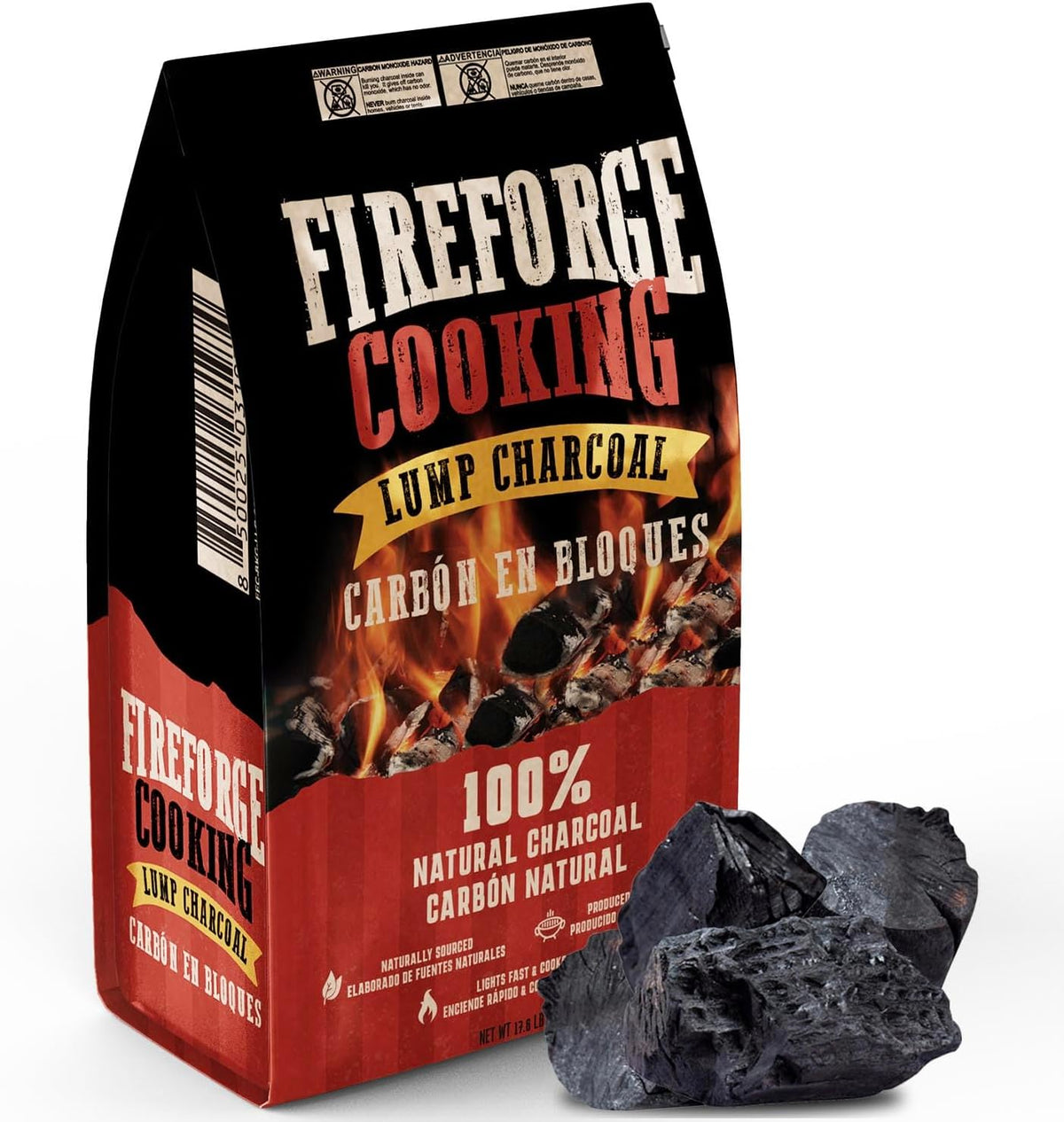 Premium Quality Wood Lump Charcoal for Grilling - 100% Natural Paraguayan Wood, Sustainable, Long-Lasting Lump Wood Charcoal for BBQs, Smokers, and Outdoor Cooking (8kg/17.6 lbs)