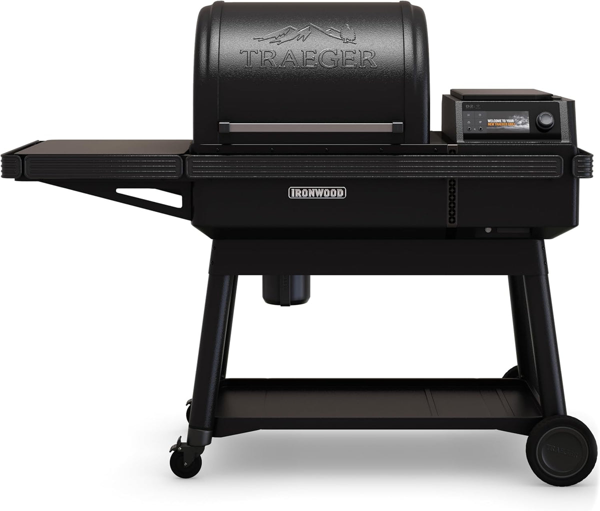 Traeger Ironwood Pellet Smoker Grill, Electric Wood Pellet Grill with WiFIRE App Control, 165F - 500F Degree Temperature Control Super Smoke Mode, 6-in-1 BBQ Smoker Grilling Combo, TFB61RLG