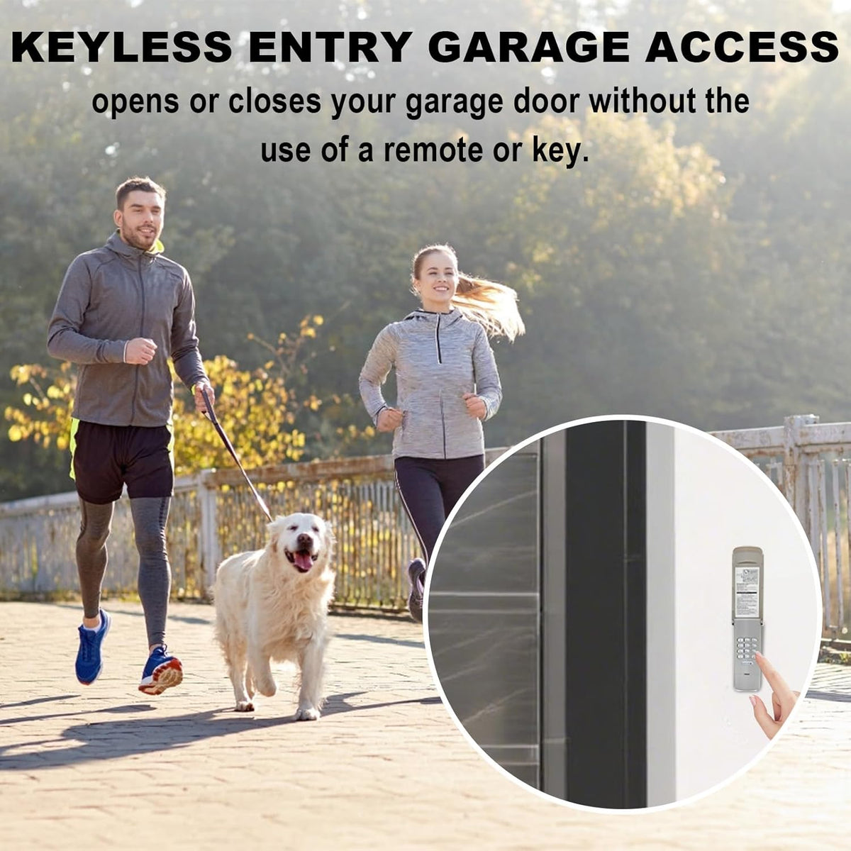 Garage Door Opener Keypad for Liftmaster Chamberlain Craftsman Garage Door Opener, Replace Wireless Keypad 877MAX Keyless Entry with 315/390 MHZ Learn Button Produced Since 1993