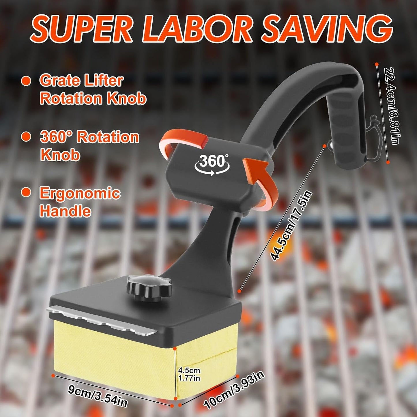 Grill Brush for Outdoor Grill Bristle Free BBQ Cleaner Brush with Durable Scraper for Cast Iron or Stainless-Steel Grates Safe Griddle Scrubber Brush