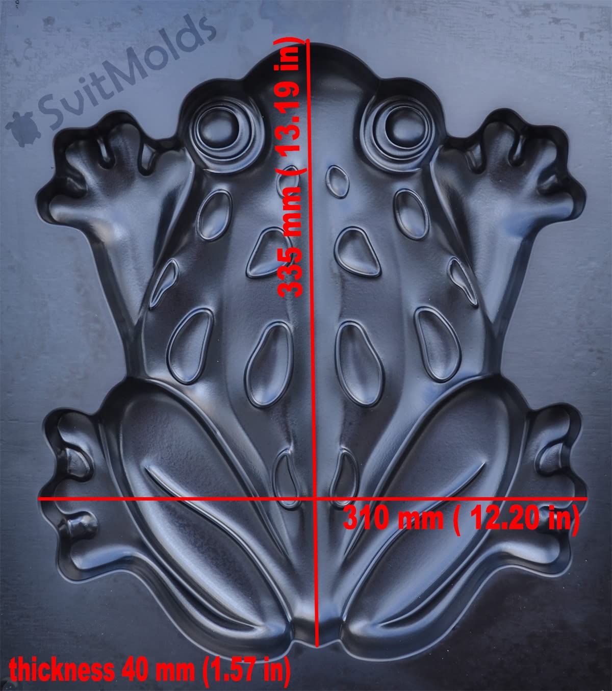 SvitMolds Concrete Mold DIY Frog Stepping Stone Mould Concrete Cement Mould ABC Plastic Toad Animal Garden and Yard Decor Garden Path Walkway (1, S68-Sm)