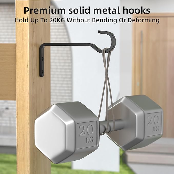 6 Inch 2 Pack Heavy Duty Outdoor Plant Hangers for Hanging Baskets, Iron Hanging Plant Brackets for Hanging Plants Outside, Metal Plant Hooks Plant Wall Hooks for Hanging Lantern, Bird Feeder