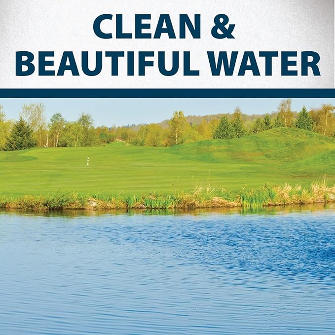 Airmax Pond Dye Plus, Twilight Blue Colorant & Natural Beneficial Bacteria, Large Pond & Lake Water Clarifier & Color Treatment, Shade Plants & Algae from Sunlight, Fish & Livestock Safe, 1 Gallon