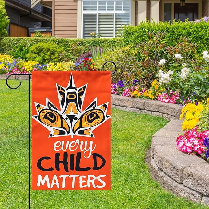 Canada Orange Indigenous 12x18 Inch Garden Flag Banner