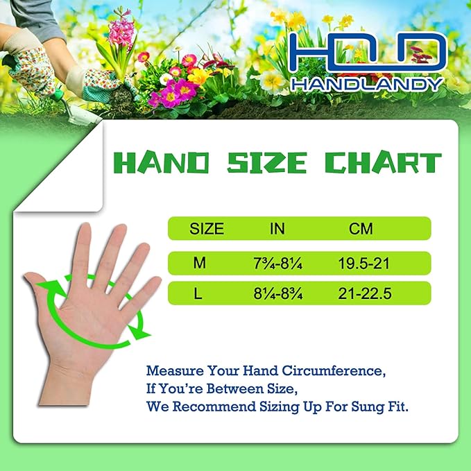 HANDLANDY Leather Gardening Gloves, Thorn Proof Long Gauntlet Heavy Duty Garden Gloves, Elbow Length Rose Pruning Weeding Yard Glove (Large, Green)