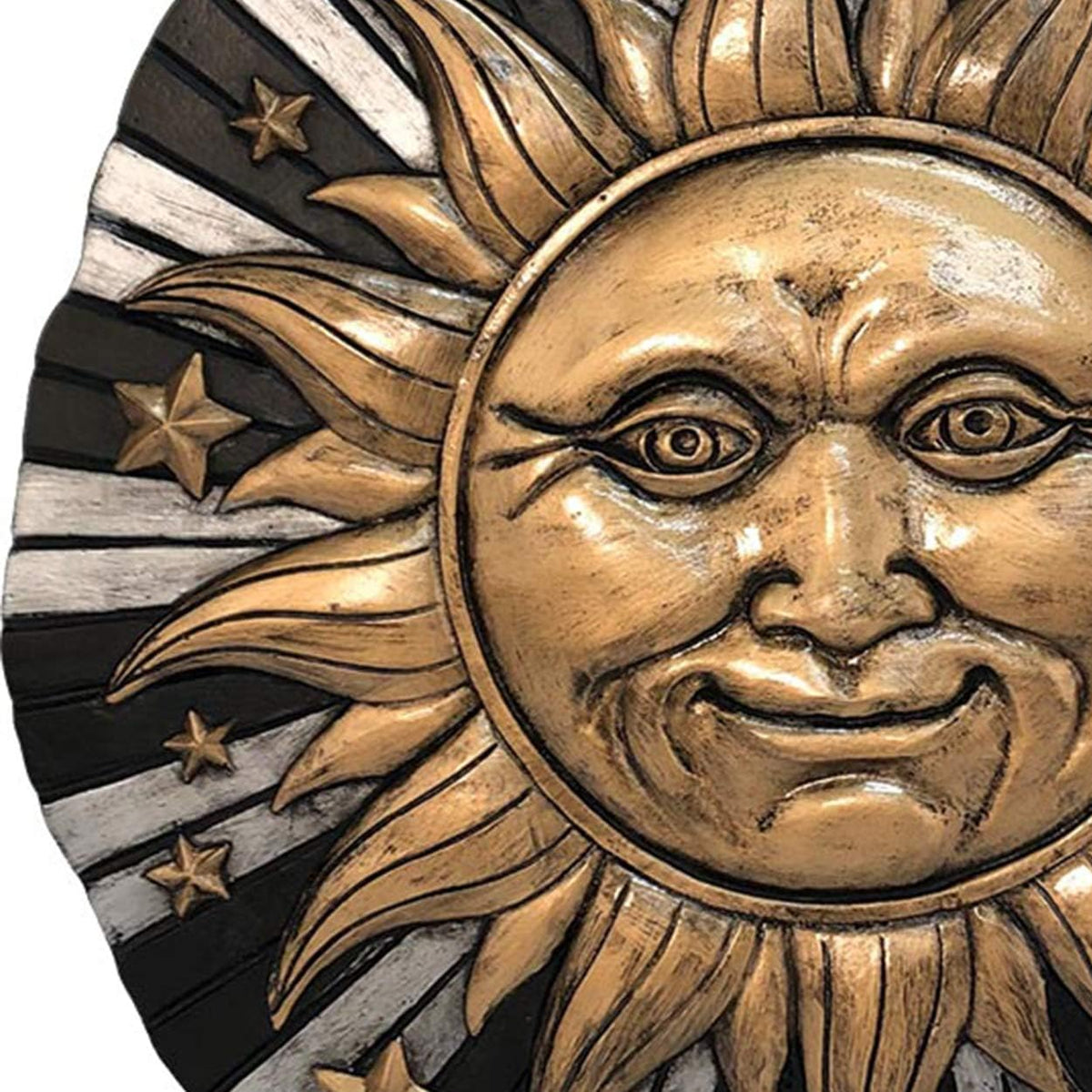 Spoontiques - Garden Décor -Sunface Stepping Stone - Decorative Stone for Garden