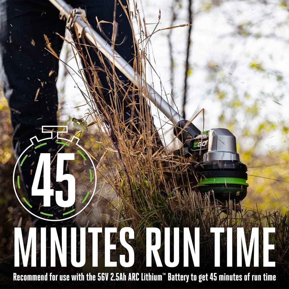 EGO POWER+ ST1510T 15-Inch 56-Volt Lithium-Ion Cordless POWERLOAD String Trimmer with Aluminum Telescopic Shaft - Battery and Charger Not Included