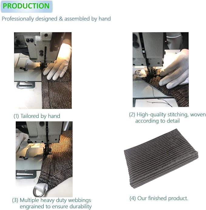 Eden's Decor Straight Flat-Edged Sun Shade Sail Rectangular 4' x 8' Brown UV-Blocking Outdoor Canopy Fabric Cloth Awning for Pergola Patio Garden Backyard Custom Size