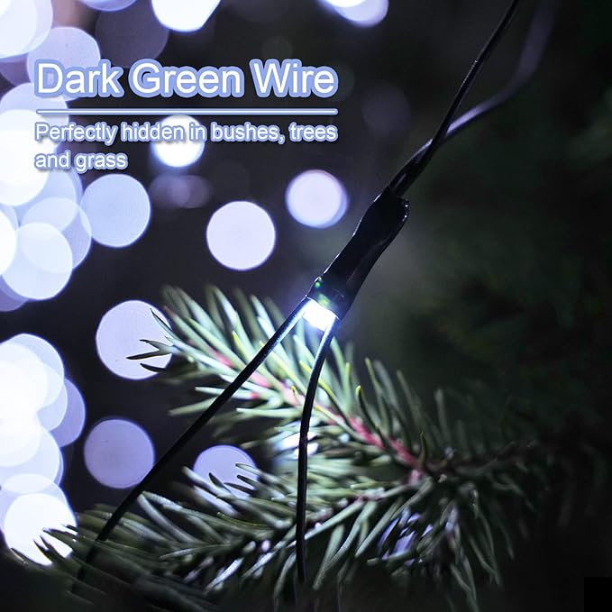 Christmas Net Lights for Bushes - 360 LED Net Lights Outdoor Plug in with Remote, 12x5 ft Extendable 8 Modes Christmas Net Lights Waterproof for Outside Gazebo Lawn Wedding Patio Garden Tree (White)
