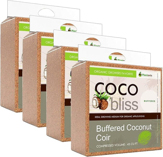 Buffered Coco Bliss (40lbs) - 100% Buffered Coco Coir - Organic Coco Coir for Plants, Garden Soil, & Potting Mixes - Coconut Fiber Substrate Mixes with Potting Soil for Indoor Plants & Outdoor Plants