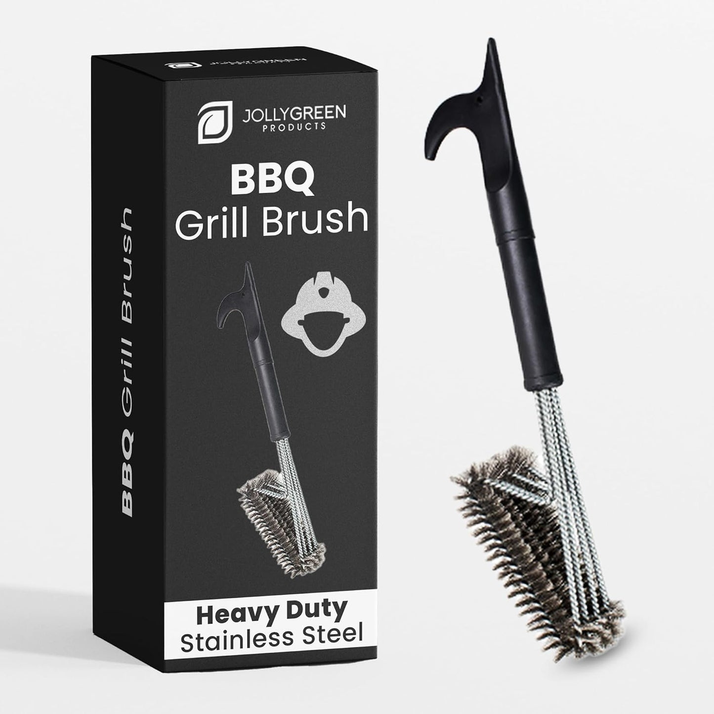 Heavy Duty Grill Brush for Outdoor Grill – Safe Grill Brush Designed by Firefighter | Barbecue Grill Brush & BBQ Brushes for Grill Cleaner | Durable & Safe for All Grates