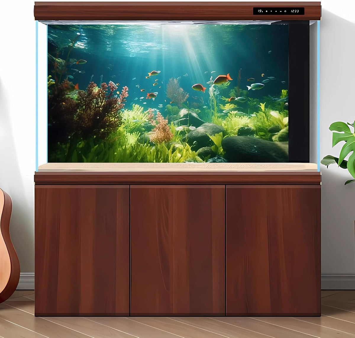 Fish Tank Background Underwater Aquarium Background Under The Sea Aquatic Plants Fish Tank Backgrounds Ocean Floor Rock Terrarium Wallpaper Tropical Fish Aquarium Reptile Tank Backgrounds 60x24in