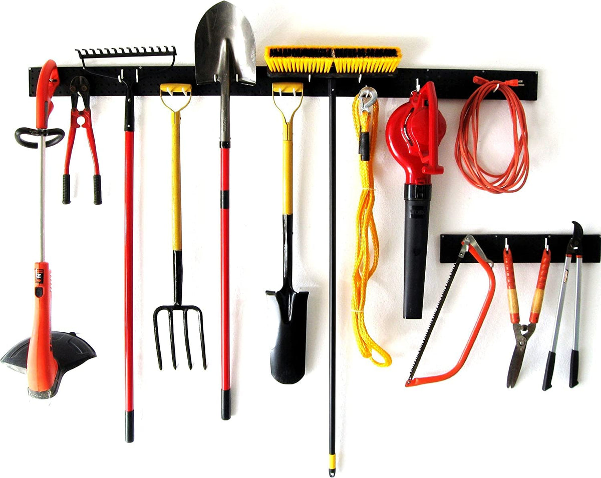 WallPeg Pegboard Wall Organizer (PK-160) - Garden Tools Storage - Hand Tool Organizer - Pegboard Bins for Parts Storage and Organization - Locking Pegboard Hooks