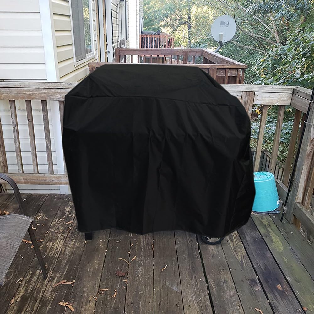 Outdoor Dining Cart Cover for Royal Gourmet Double-Shelf Movable Prep Grill Side Table Heavy Duty Waterproof Cover for Stainless Steel Top BBQ Pizza Oven Kitchen Work Table, Black