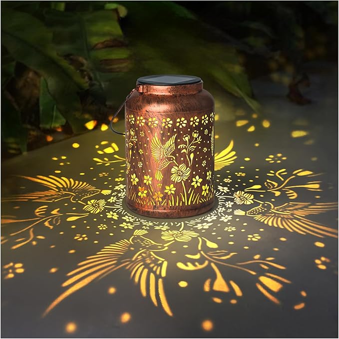 Hummingbird Lanterns Outdoor, Waterproof Hanging Lantern Garden Decor, Birthday Gifts for Women, Men, Mom, Mothers Day Gifts, Lights Outdoor Apply Patio, Yard, Lawn, Balcony