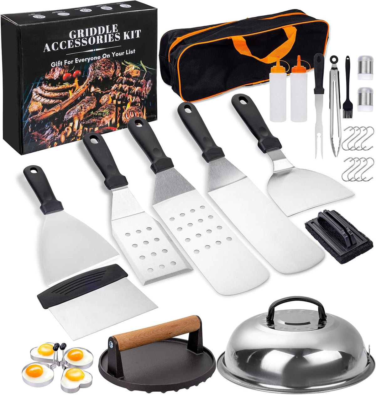 Supernal 29Pcs Blackstone Griddle Accessories,Men, BBQ Accessories,Blackstone Accessories,Camping Accessories,Men Gifts for Birthday,Flat Top Grill Accessories,Griddle Accessories Kit