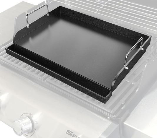 Cast Iron Griddle for Gas Grill, Nanoceramic Nonstick Flat Top Griddle Insert for Outdoor Gas Grill