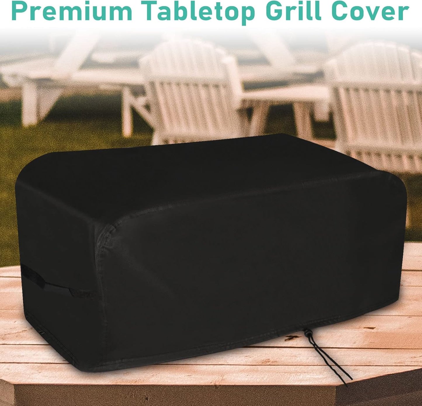 Grill Cover Fits for Masterbuilt MB20030819 Portable Propane Grill, Outdoor Cover for Tabletop Grill/Mini Propane Grill/Mini Gas Grill-29 x 18.5 x 11.8 Inch