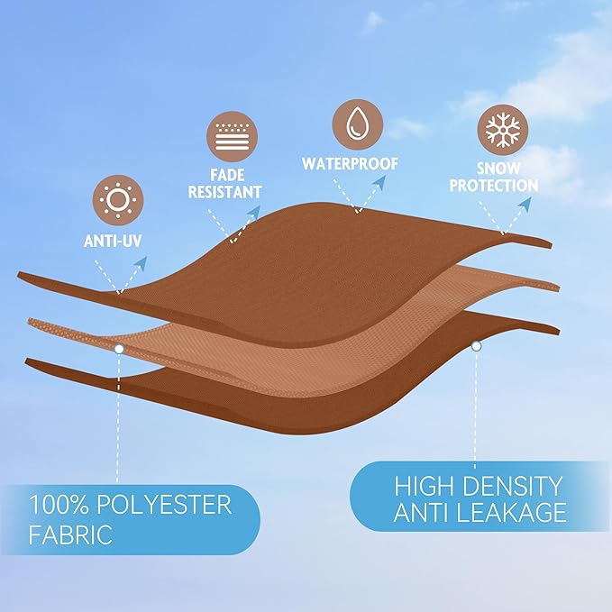 GREEN PARTY 15 ft Rectangle Patio Umbrella with Base Included, Double-Sided Table Umbrella with Crank, Large Outdoor Umbrellas for Patio Poolside Garden Backyard, Tawny