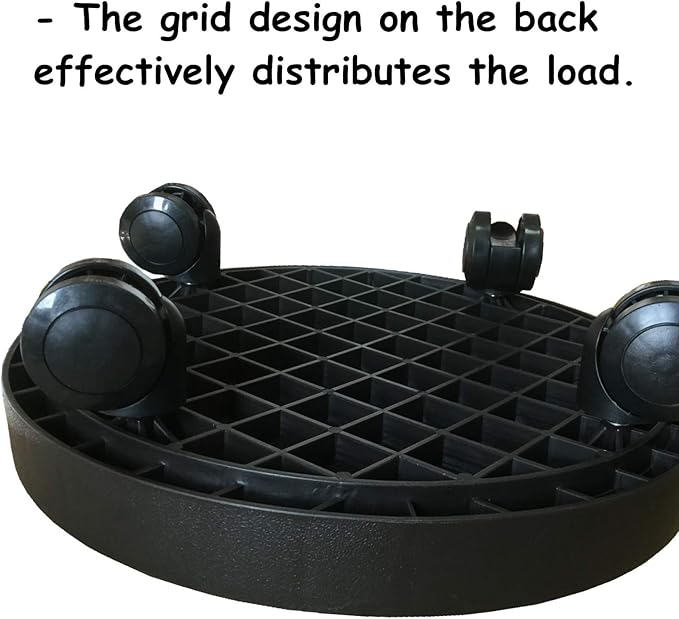 2 Pack of 11 Inch Heavy Duty Plant Caddy with Wheels,Rolling Plant Stand Pot Trolley,Wheeled Planter Saucer Tray,Potted Flower Mover Dolly with Casters Round Coaster for Indoor Outdoor